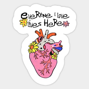 Everyone I Love Lives Here Funny Valentine’s Day Sticker